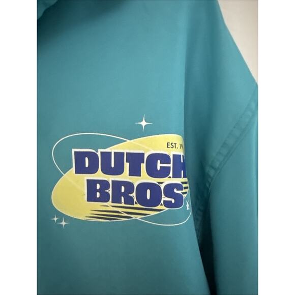 Dutch Bros Anorak Jacket Womens Medium Color Block Windbreaker Retro Logo Hoodie - Picture 4 of 13